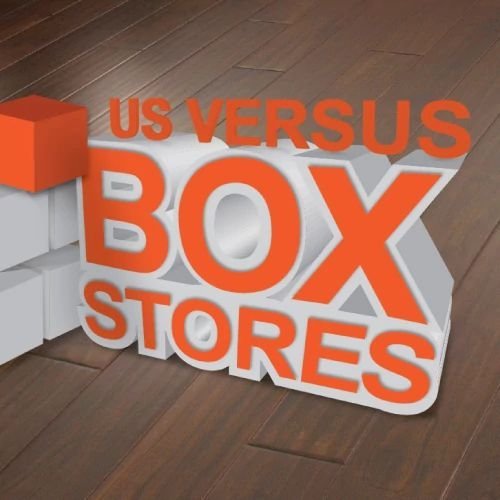 Us vs box stores from The Carpet Shoppe Inc in Tulare, CA