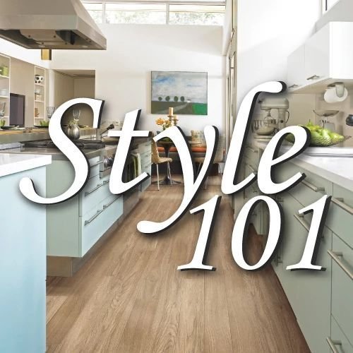 style 101 cover image of a kitchen with hardwood flooring from The Carpet Shoppe Inc in Tulare, CA