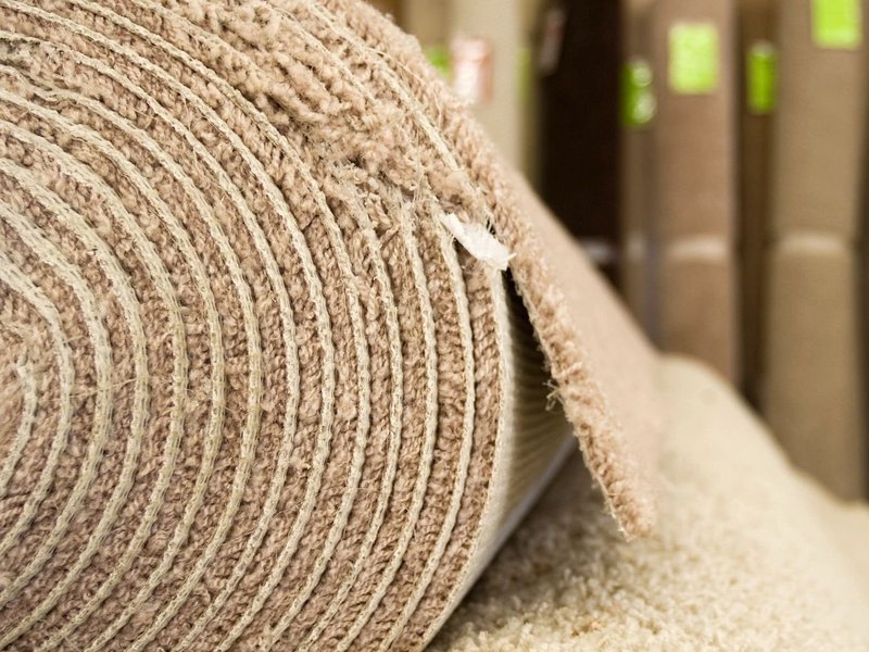 Carpet rolls in warehouse from The Carpet Shoppe Inc in Tulare, CA